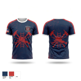 Short Sleeve Performance Shirt, Marion, Fire Department, Teamtime, Team time, sublimation, custom sports apparel, team uniforms, spirit wear, spiritwear, sports uniforms, custom shirts, team store, custom team store, fundraiser sports, apparel fundraiser