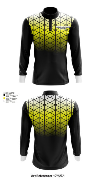 Quarter Zip Jacket, Ferndale Yellow Jackets, Men's Basketball, Teamtime, Team time, sublimation, custom sports apparel, team uniforms, spirit wear, spiritwear, sports uniforms, custom shirts, team store, custom team store, fundraiser sports, apparel fundraiser