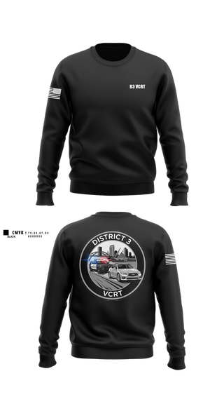 Crew Neck Sweatshirt, D3 Violent Crimes Reduction Team, Police, Teamtime, Team time, sublimation, custom sports apparel, team uniforms, spirit wear, spiritwear, sports uniforms, custom shirts, team store, custom team store, fundraiser sports, apparel fundraiser