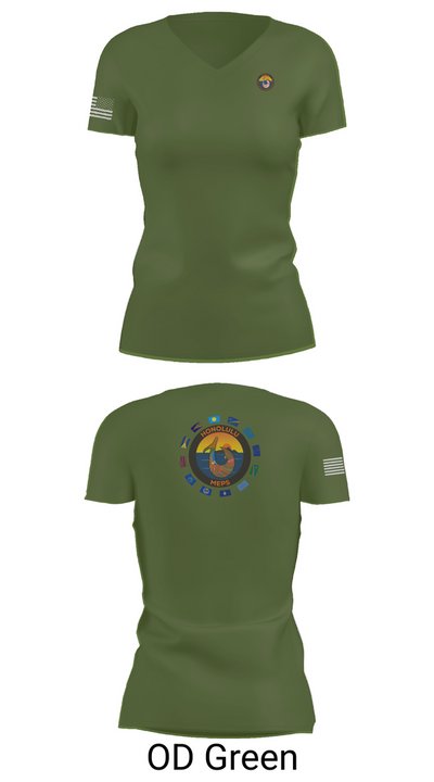 Honolulu MEPS 89741842 Women's Short Sleeve V-neck Shirt - 46