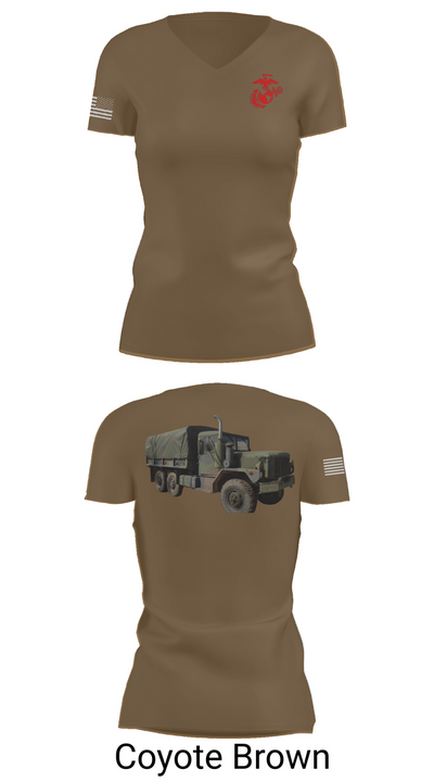 H&S Battalion HQ CO Station Motor T 63932738 Women's Short Sleeve V-neck Shirt - 8