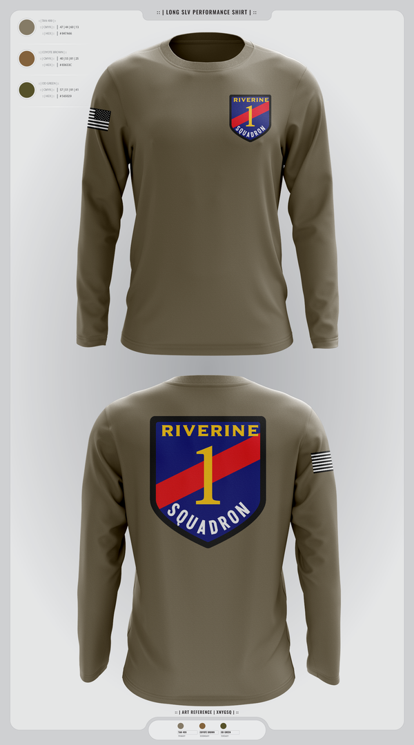 Long Sleeve Performance Shirt, Riverine Squadron One, , Teamtime, Team time, sublimation, custom sports apparel, team uniforms, spirit wear, spiritwear, sports uniforms, custom shirts, team store, custom team store, fundraiser sports, apparel fundraiser