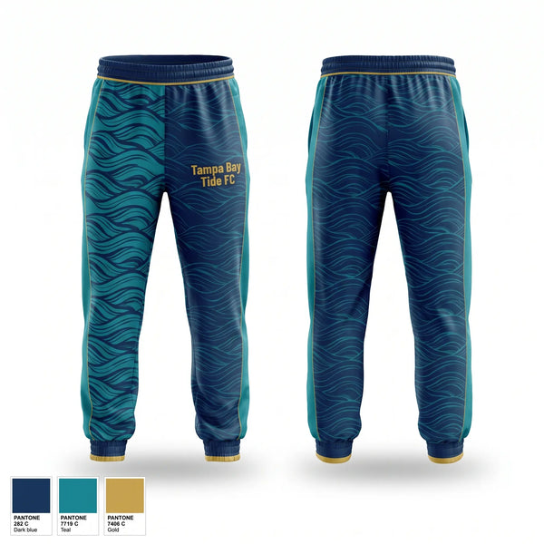 Sweatpants, Tampa Bay Tide FC, Men's Soccer, Teamtime, Team time, sublimation, custom sports apparel, team uniforms, spirit wear, spiritwear, sports uniforms, custom shirts, team store, custom team store, fundraiser sports, apparel fundraiser
