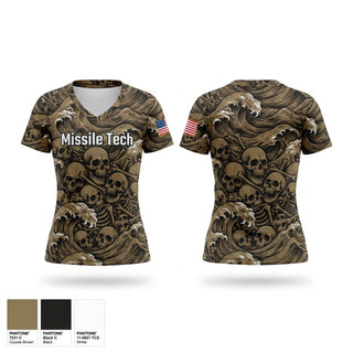 Womens Short Sleeve Vneck Shirt, Missile tech, Navy, Teamtime, Team time, sublimation, custom sports apparel, team uniforms, spirit wear, spiritwear, sports uniforms, custom shirts, team store, custom team store, fundraiser sports, apparel fundraiser