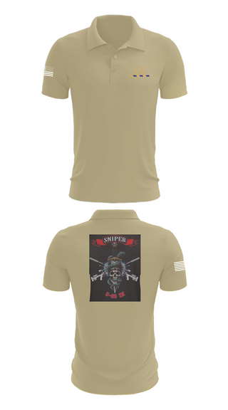 Short Sleeve Performance Polo, 5-20 Infantry, Sniper section, Army, Teamtime, Team time, sublimation, custom sports apparel, team uniforms, spirit wear, spiritwear, sports uniforms, custom shirts, team store, custom team store, fundraiser sports, apparel fundraiser