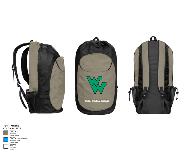 Gear Bag, Weeki Wachee Hornets, Women's Soccer, Teamtime, Team time, sublimation, custom sports apparel, team uniforms, spirit wear, spiritwear, sports uniforms, custom shirts, team store, custom team store, fundraiser sports, apparel fundraiser