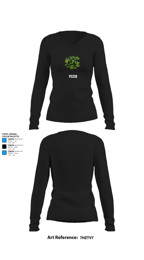 Womens Long Sleeve Vneck Shirt, Peier, Baseball, Teamtime, Team time, sublimation, custom sports apparel, team uniforms, spirit wear, spiritwear, sports uniforms, custom shirts, team store, custom team store, fundraiser sports, apparel fundraiser