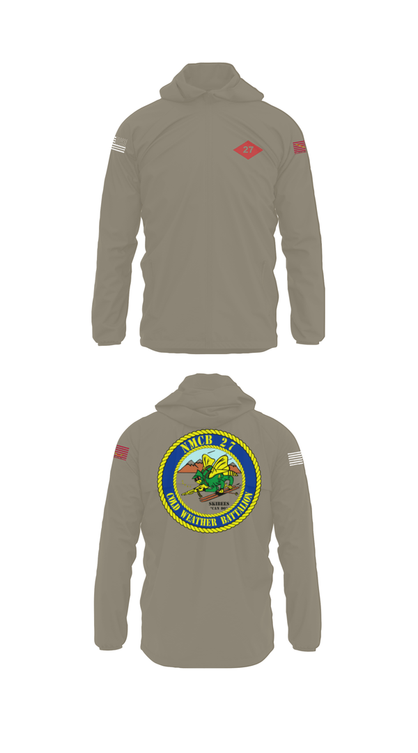 Windbreaker, NMCB  27, Navy, Teamtime, Team time, sublimation, custom sports apparel, team uniforms, spirit wear, spiritwear, sports uniforms, custom shirts, team store, custom team store, fundraiser sports, apparel fundraiser