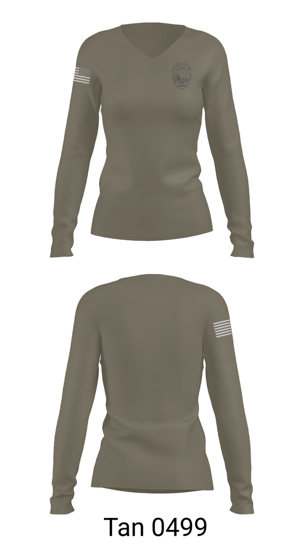 Womens Long Sleeve Vneck Shirt, SERVICES DIV., , Teamtime, Team time, sublimation, custom sports apparel, team uniforms, spirit wear, spiritwear, sports uniforms, custom shirts, team store, custom team store, fundraiser sports, apparel fundraiser
