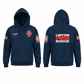 Hoodie, Linton Fire Department, Fire Department, Teamtime, Team time, sublimation, custom sports apparel, team uniforms, spirit wear, spiritwear, sports uniforms, custom shirts, team store, custom team store, fundraiser sports, apparel fundraiser