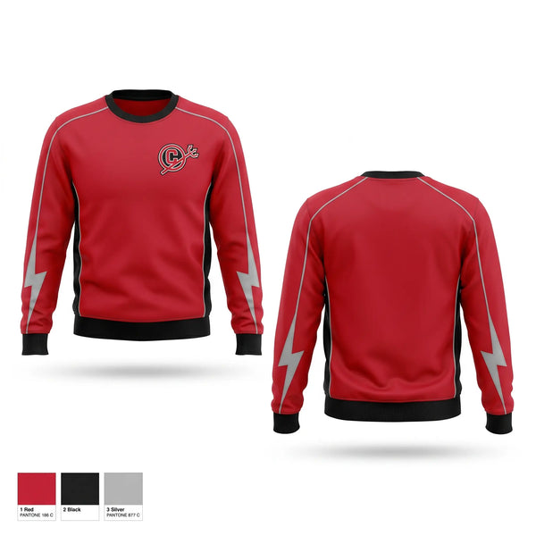 Crew Neck Sweatshirt, Clinton Red Devils, Track & Field, Teamtime, Team time, sublimation, custom sports apparel, team uniforms, spirit wear, spiritwear, sports uniforms, custom shirts, team store, custom team store, fundraiser sports, apparel fundraiser