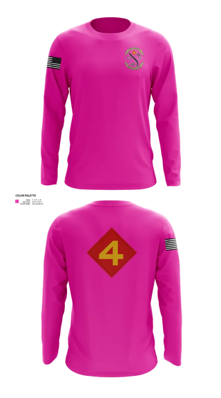 Long Sleeve Performance Shirt, 14th Marine regiment 4th Marine corps division, , Teamtime, Team time, sublimation, custom sports apparel, team uniforms, spirit wear, spiritwear, sports uniforms, custom shirts, team store, custom team store, fundraiser sports, apparel fundraiser