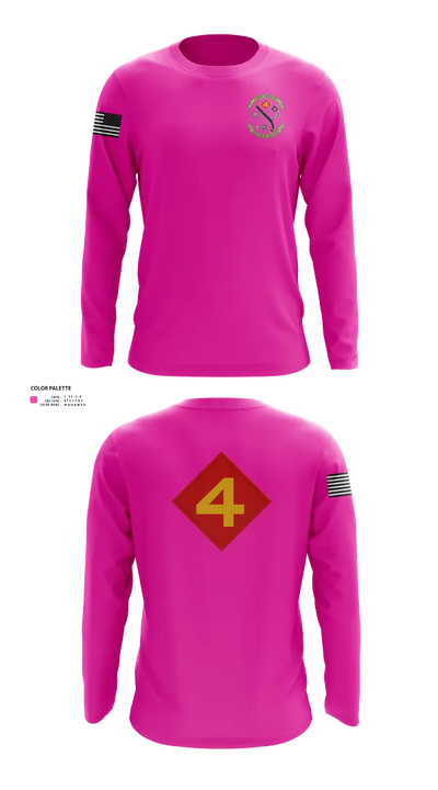 14th Marine regiment 4th Marine corps division 57481844 Long Sleeve Performance Shirt 101