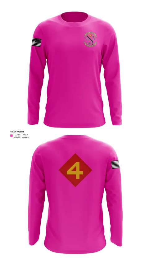 Long Sleeve Performance Shirt, 14th Marine regiment 4th Marine corps division, , Teamtime, Team time, sublimation, custom sports apparel, team uniforms, spirit wear, spiritwear, sports uniforms, custom shirts, team store, custom team store, fundraiser sports, apparel fundraiser