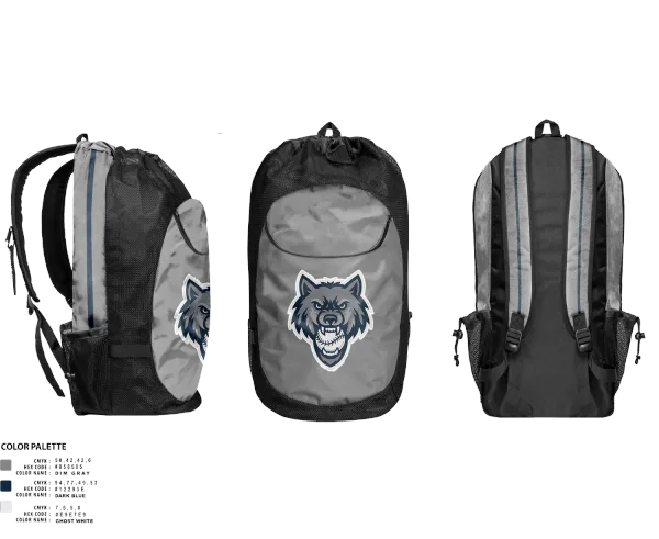 Gear Bag, Eagle River Wolves, Baseball, Teamtime, Team time, sublimation, custom sports apparel, team uniforms, spirit wear, spiritwear, sports uniforms, custom shirts, team store, custom team store, fundraiser sports, apparel fundraiser