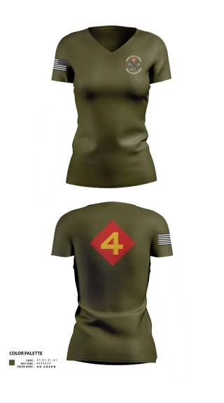 Womens Short Sleeve Vneck Shirt, 14th Marine regiment 4th Marine corps division, , Teamtime, Team time, sublimation, custom sports apparel, team uniforms, spirit wear, spiritwear, sports uniforms, custom shirts, team store, custom team store, fundraiser sports, apparel fundraiser