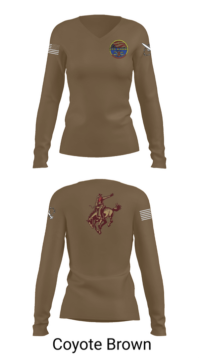 Missile Techs 24768628 Women's Long Sleeve V-neck Shirt - 16