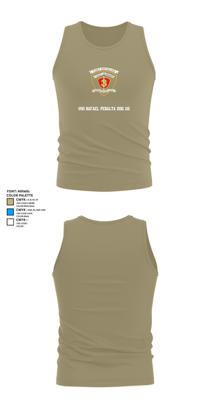 Tank Top, USS Rafael Peralta DDG 115, Navy, Teamtime, Team time, sublimation, custom sports apparel, team uniforms, spirit wear, spiritwear, sports uniforms, custom shirts, team store, custom team store, fundraiser sports, apparel fundraiser
