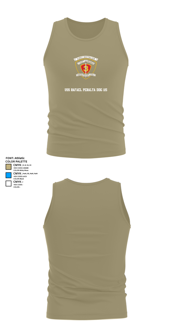 Tank Top, USS Rafael Peralta DDG 115, Navy, Teamtime, Team time, sublimation, custom sports apparel, team uniforms, spirit wear, spiritwear, sports uniforms, custom shirts, team store, custom team store, fundraiser sports, apparel fundraiser