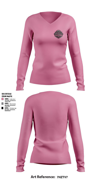 SSA Lady Diamonds Women's Long Sleeve V-neck Shirt - 5