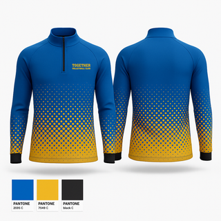 Quarter Zip Jacket, Together Volleyball Club, Women's Volleyball, Teamtime, Team time, sublimation, custom sports apparel, team uniforms, spirit wear, spiritwear, sports uniforms, custom shirts, team store, custom team store, fundraiser sports, apparel fundraiser