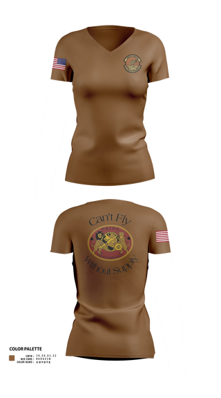 Womens Short Sleeve Vneck Shirt, 166 Supply, Air Force, Teamtime, Team time, sublimation, custom sports apparel, team uniforms, spirit wear, spiritwear, sports uniforms, custom shirts, team store, custom team store, fundraiser sports, apparel fundraiser