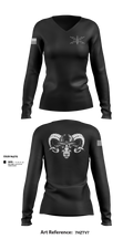 11TH CY ECT 7139343 Women's Long Sleeve V-neck Shirt - 3