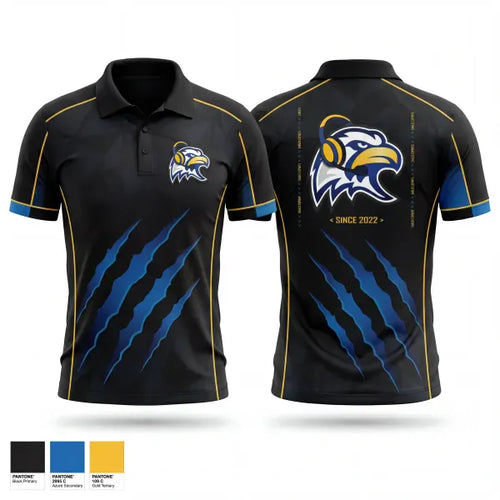 Short Sleeve Performance Polo, HHS Eagles Esports, E-Sports, Teamtime, Team time, sublimation, custom sports apparel, team uniforms, spirit wear, spiritwear, sports uniforms, custom shirts, team store, custom team store, fundraiser sports, apparel fundraiser