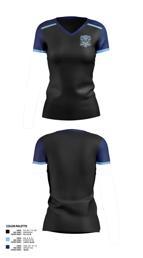 Womens Short Sleeve Vneck Shirt, Clarksville Lady Panters, Softball, Teamtime, Team time, sublimation, custom sports apparel, team uniforms, spirit wear, spiritwear, sports uniforms, custom shirts, team store, custom team store, fundraiser sports, apparel fundraiser