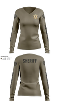 Pecos County Sheriff’s Office 17805980 Women's Long Sleeve V-neck Shirt - 22