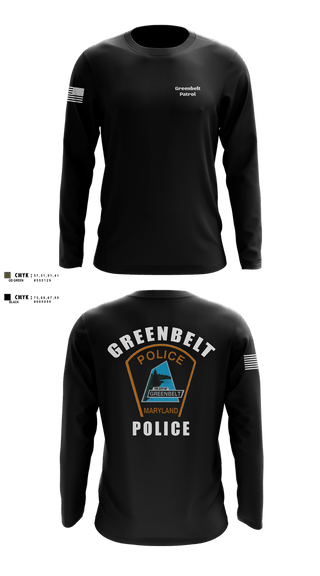 Long Sleeve Performance Shirt, Greenbelt Patrol, Police, Teamtime, Team time, sublimation, custom sports apparel, team uniforms, spirit wear, spiritwear, sports uniforms, custom shirts, team store, custom team store, fundraiser sports, apparel fundraiser