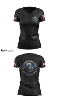 East Baton Rouge Parish Dive & Rescue Team Women's Short Sleeve V-neck Shirt - 6