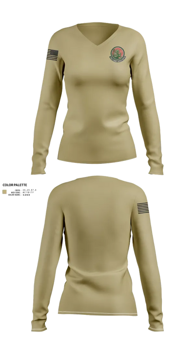 270 CAOS 50439913 Women's Long Sleeve V-neck Shirt - 111