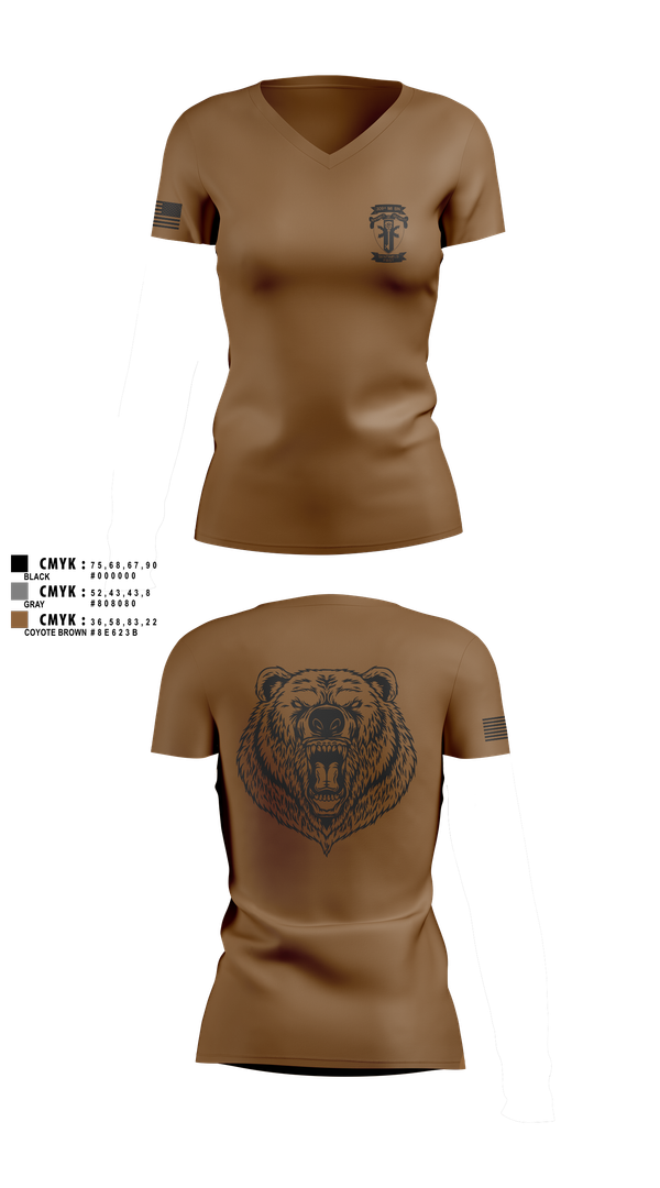 Womens Short Sleeve Vneck Shirt, HQ, 309TH MI BN, , Teamtime, Team time, sublimation, custom sports apparel, team uniforms, spirit wear, spiritwear, sports uniforms, custom shirts, team store, custom team store, fundraiser sports, apparel fundraiser