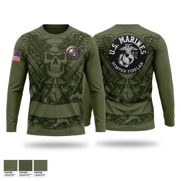 Long Sleeve Performance Shirt, Utilities, Marines, Teamtime, Team time, sublimation, custom sports apparel, team uniforms, spirit wear, spiritwear, sports uniforms, custom shirts, team store, custom team store, fundraiser sports, apparel fundraiser