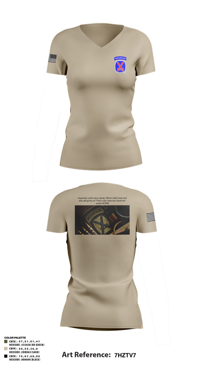 CHO 7278455 Women's Short Sleeve V-neck Shirt - 2