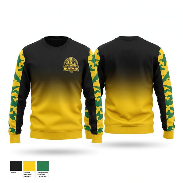 Crew Neck Sweatshirt, Legacy School of the Arts, Men's Basketball, Teamtime, Team time, sublimation, custom sports apparel, team uniforms, spirit wear, spiritwear, sports uniforms, custom shirts, team store, custom team store, fundraiser sports, apparel fundraiser