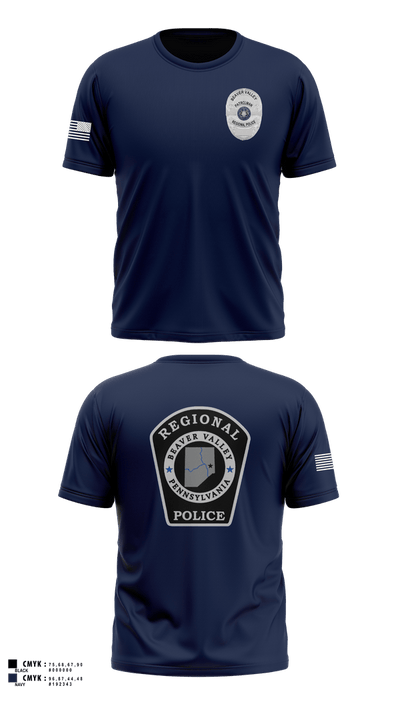 Beaver Valley Regional Police Department  Old School Cotton Feel Shirt - 3