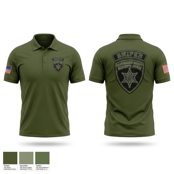 Short Sleeve Performance Polo, Montgomery County Sheriff’s Office, Police, Teamtime, Team time, sublimation, custom sports apparel, team uniforms, spirit wear, spiritwear, sports uniforms, custom shirts, team store, custom team store, fundraiser sports, apparel fundraiser