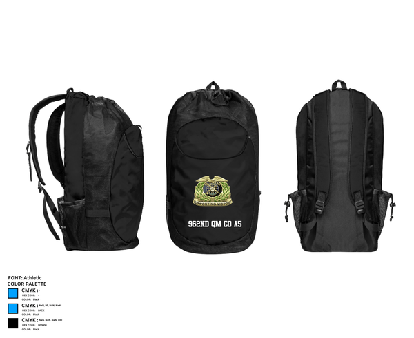 Gear Bag, 962nd QM CO A5, Army, Teamtime, Team time, sublimation, custom sports apparel, team uniforms, spirit wear, spiritwear, sports uniforms, custom shirts, team store, custom team store, fundraiser sports, apparel fundraiser