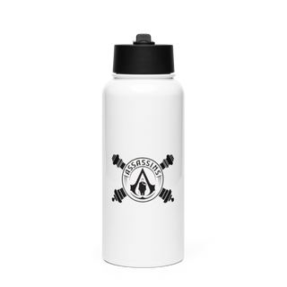 Azteca 73480590 Stainless Steel Water Bottle with a Straw Lid