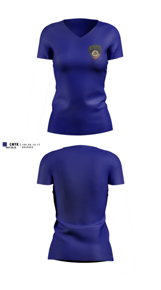 Womens Short Sleeve Vneck Shirt, Manhattan PD, Police, Teamtime, Team time, sublimation, custom sports apparel, team uniforms, spirit wear, spiritwear, sports uniforms, custom shirts, team store, custom team store, fundraiser sports, apparel fundraiser