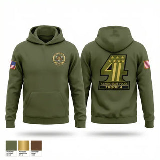 Hoodie, Troop 4 Illinois State Police, Police, Teamtime, Team time, sublimation, custom sports apparel, team uniforms, spirit wear, spiritwear, sports uniforms, custom shirts, team store, custom team store, fundraiser sports, apparel fundraiser
