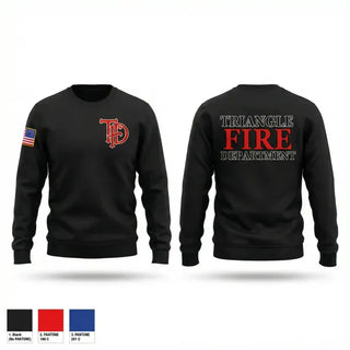 Crew Neck Sweatshirt, Triangle Fire Department, Fire Department, Teamtime, Team time, sublimation, custom sports apparel, team uniforms, spirit wear, spiritwear, sports uniforms, custom shirts, team store, custom team store, fundraiser sports, apparel fundraiser