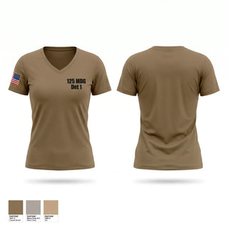 Womens Short Sleeve Vneck Shirt, 125 MDG Det 1, Air Force, Teamtime, Team time, sublimation, custom sports apparel, team uniforms, spirit wear, spiritwear, sports uniforms, custom shirts, team store, custom team store, fundraiser sports, apparel fundraiser