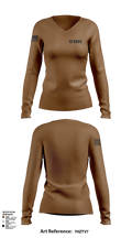 12 CABS 85132731 Women's Long Sleeve V-neck Shirt - 101