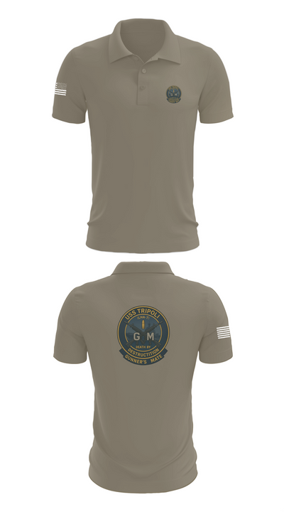 USS TRIPOLI 21275636 Short Sleeve Performance Polo - 64