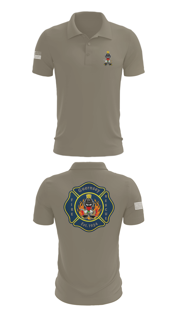 Short Sleeve Performance Polo, Guernsey Fire & Rescue, , Teamtime, Team time, sublimation, custom sports apparel, team uniforms, spirit wear, spiritwear, sports uniforms, custom shirts, team store, custom team store, fundraiser sports, apparel fundraiser