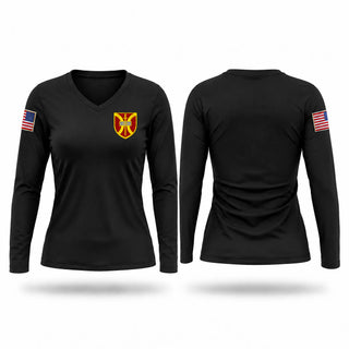 Womens Long Sleeve Vneck Shirt, 1916 support brigade, Army, Teamtime, Team time, sublimation, custom sports apparel, team uniforms, spirit wear, spiritwear, sports uniforms, custom shirts, team store, custom team store, fundraiser sports, apparel fundraiser
