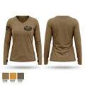 Hoyas 6957660 Women's Long Sleeve V-neck Shirt - 1